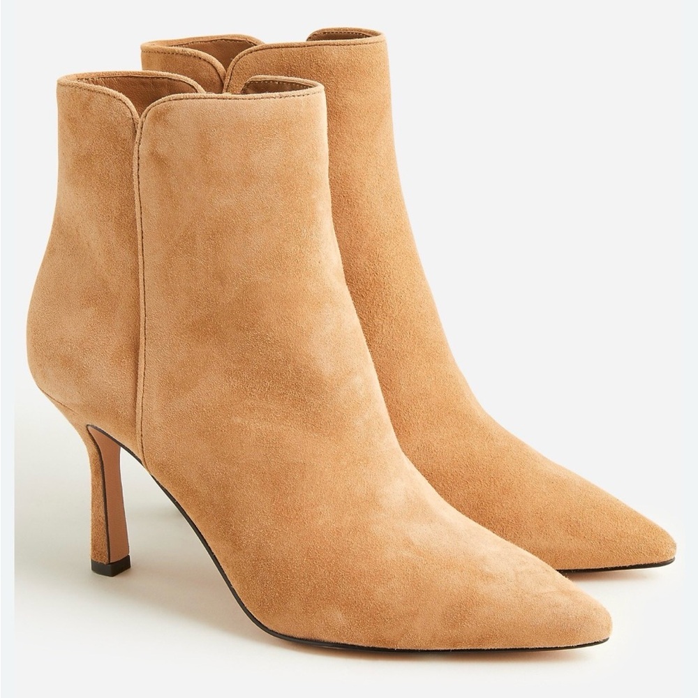 New J Crew collection Tan Suede Ankle Boots Women's Size 7